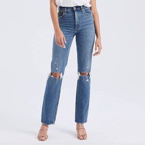Abercrombie Curve Love 90s Ultra High Rise Straight Jeans - Size 28L
